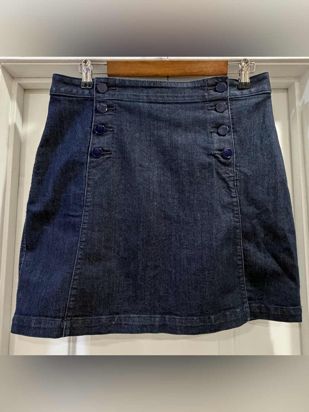 LOFT Denim A-Line Sailor Skirt Size 8